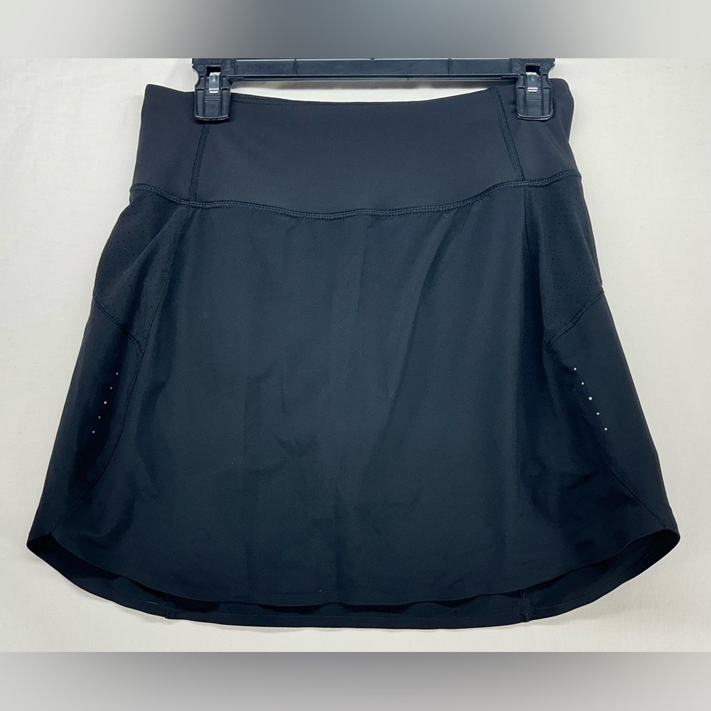 Athleta Skort Womens Small Black Run With It 16 Inch Running Built-In Shorts